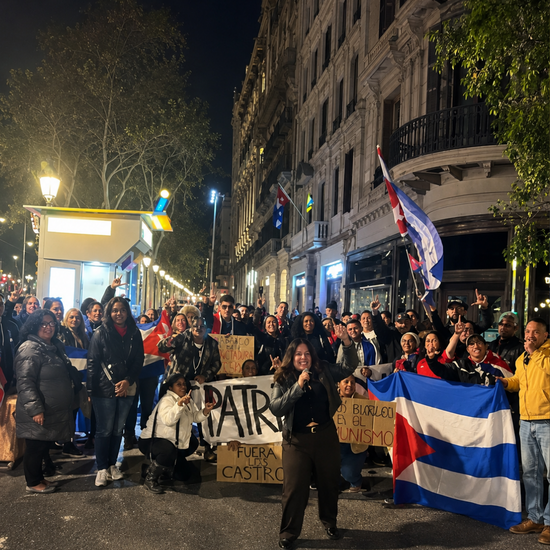 Clamor por la libertad: Exiliados cubanos en París se plantan frente a la embajada del régimen